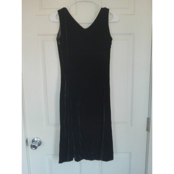 Doncaster Black Velvet & Silk A-Line Mini Dress Size 2 EUC - Picture 7 of 7